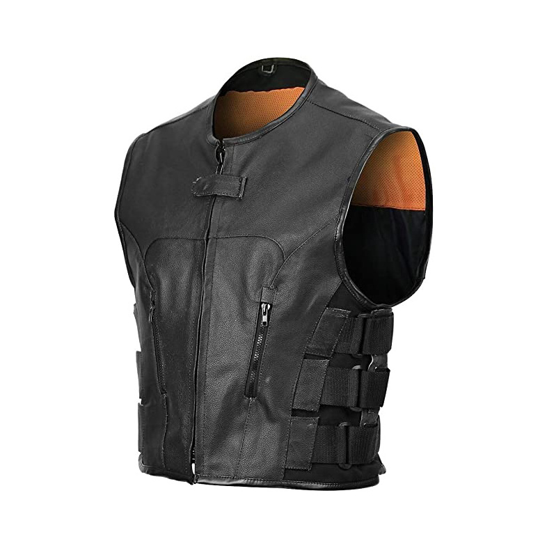 New Style Mens Biker Leather Vest Motorbike Racing Leather Vest Whole sale Pakistan supplier of Motorcycle Leather