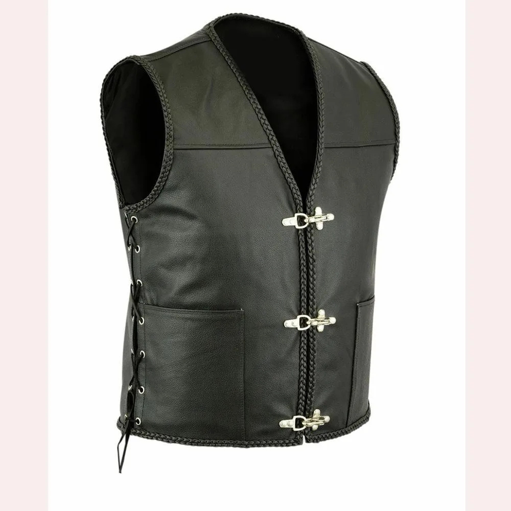 Men Leather Vest For Sale Online Top Quality Men Bike Riding Leather Vest Men's Biker Vests At Best Prices Custom Real Leather