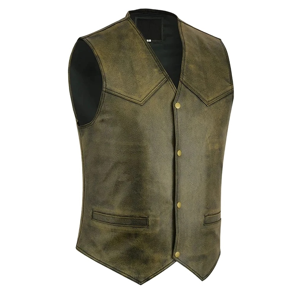 Men Leather Vest For Sale Online Top Quality Men Bike Riding Leather Vest Men's Biker Vests At Best Prices Custom Real Leather