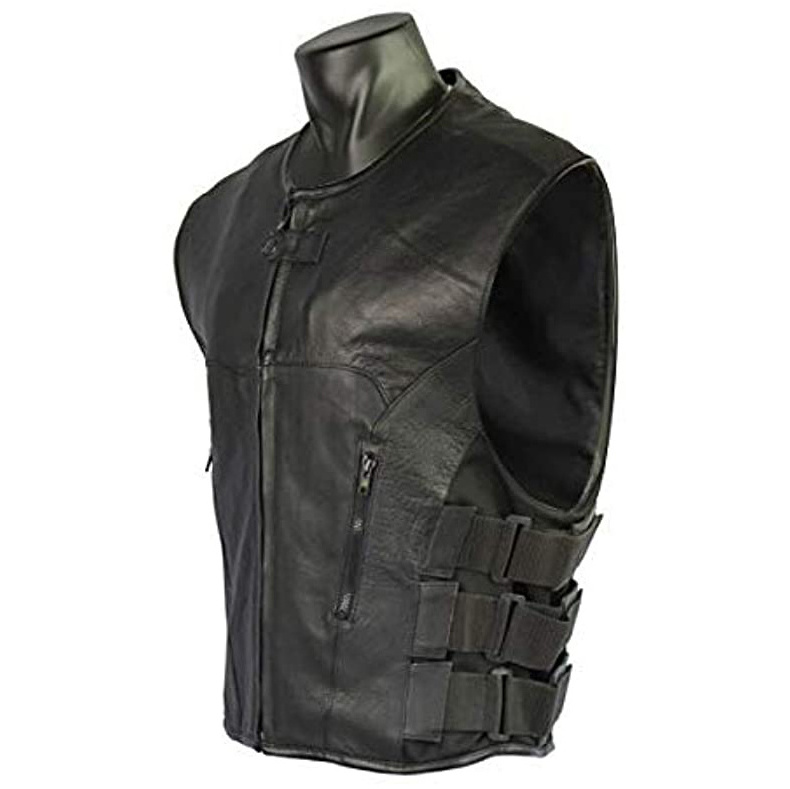 New Style Mens Biker Leather Vest Motorbike Racing Leather Vest Whole sale Pakistan supplier of Motorcycle Leather