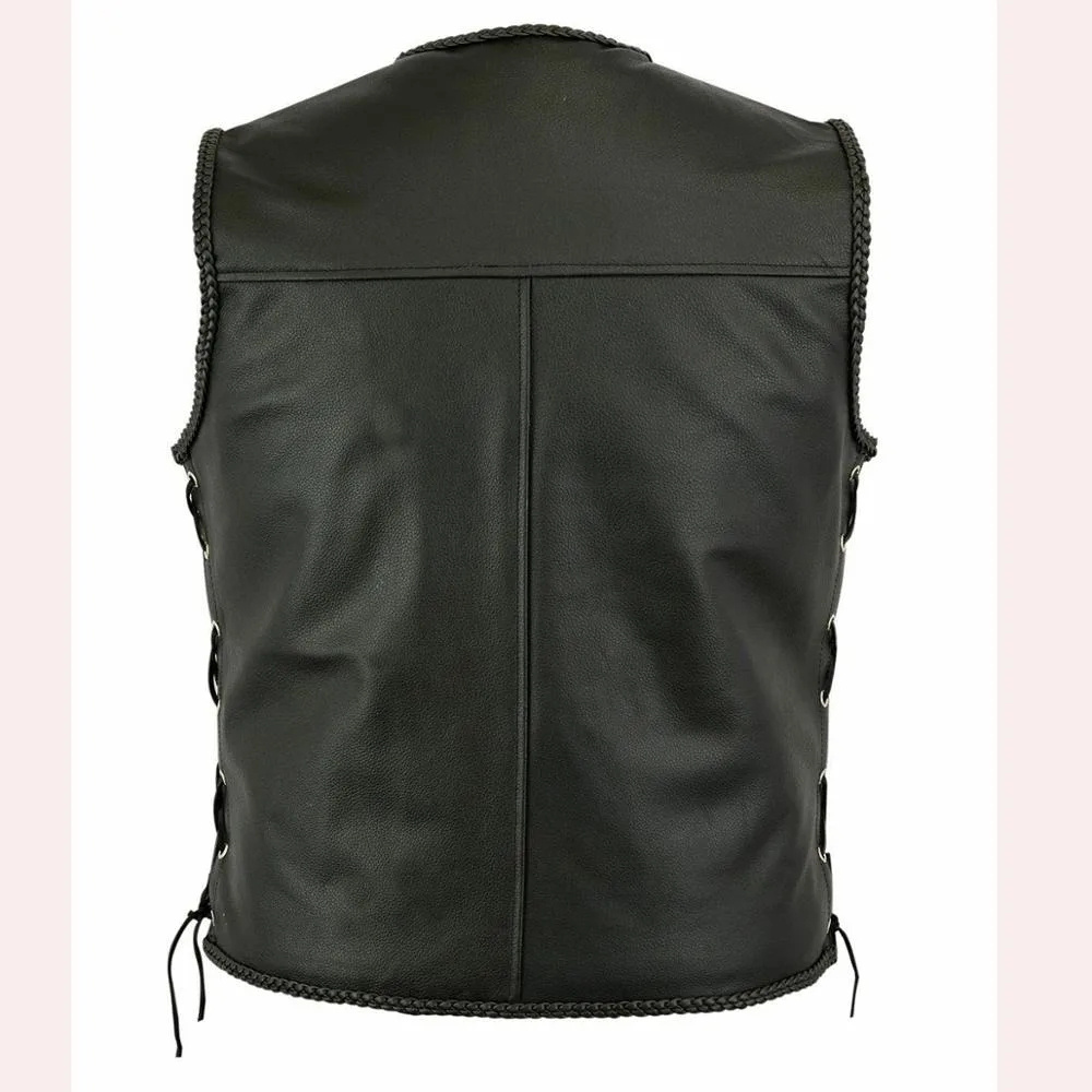 Men Leather Vest For Sale Online Top Quality Men Bike Riding Leather Vest Men's Biker Vests At Best Prices Custom Real Leather