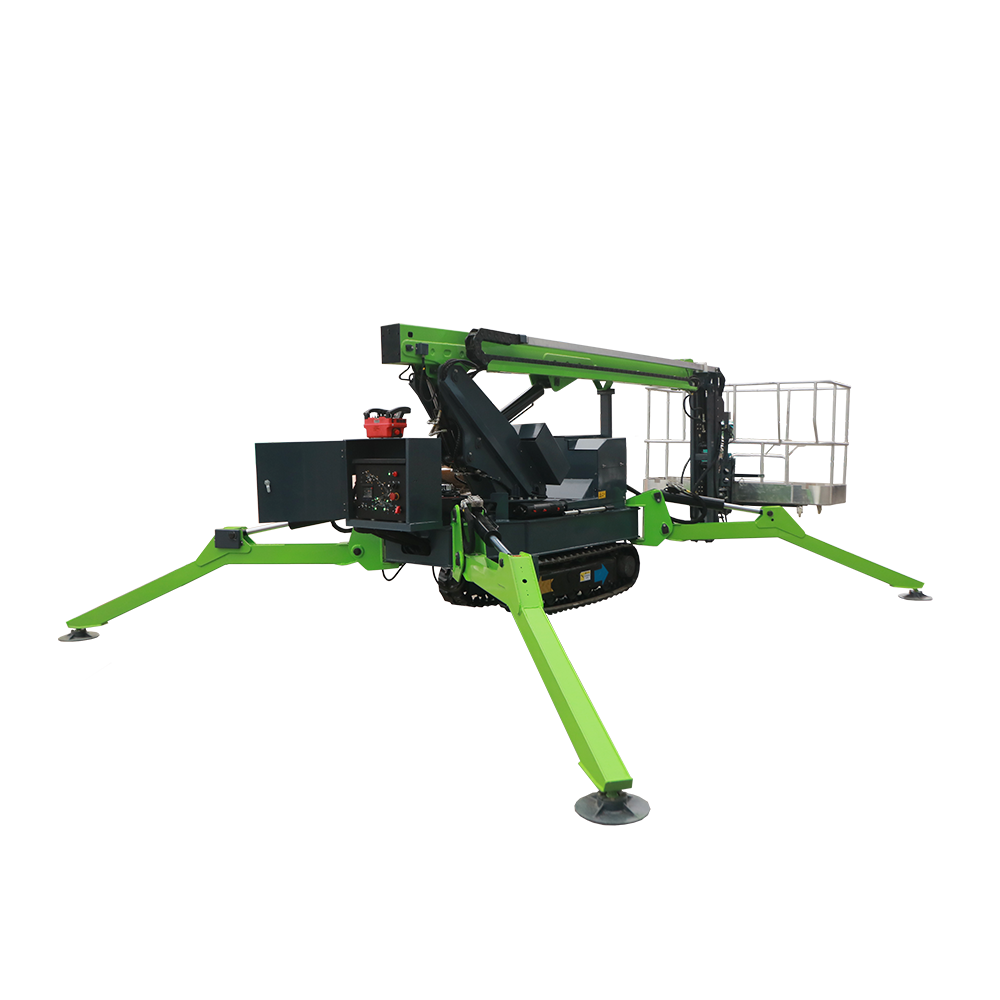 Small Electric Self Propelled Boom Lift Hydraulic Articulating Manlift Telescopic Cherry Picker