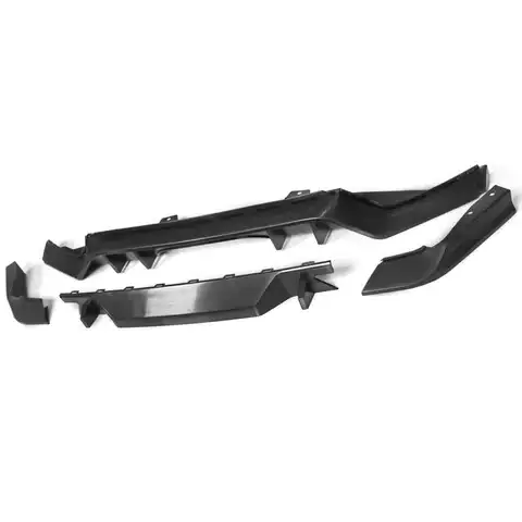 Unpainted PP Type R Style Rear Bumper Lip Spoiler Diffuser For 2017-2020 Honda Civic Hatchback