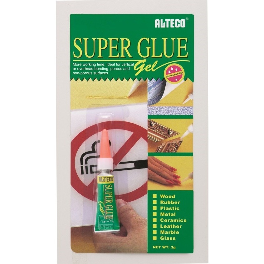 ALTECO Best Seller Super Glue Gel Net.WT 3g Non Drip Suitable For Various Surfaces At Bulk Price