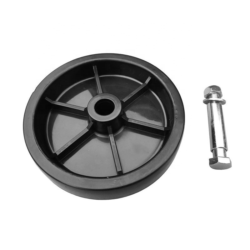 Wholesale 2000LBS High Quality Single 6''  RV Trailer Jack wheel Round Black Trailer Jack Wheel