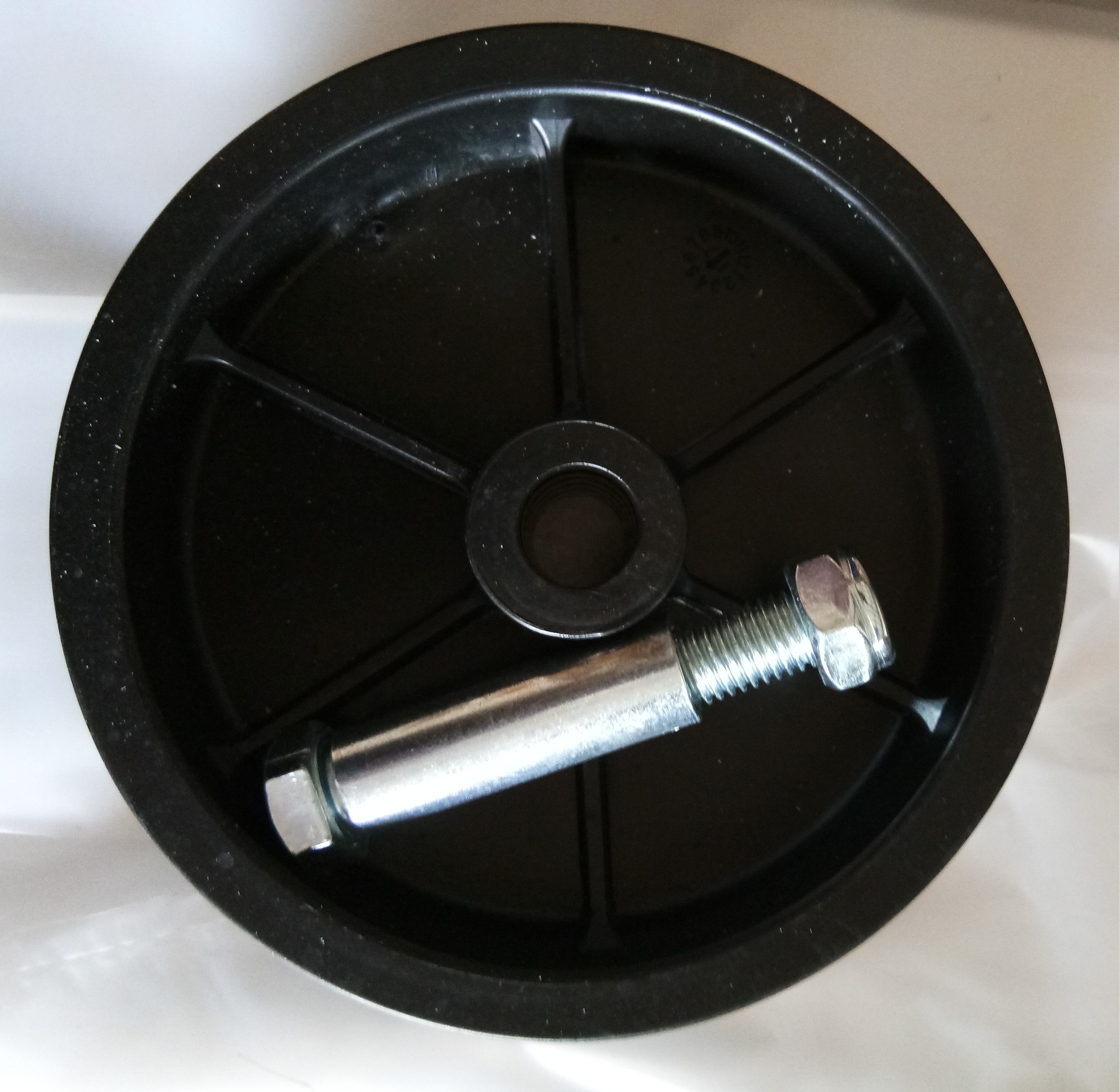 Wholesale 2000LBS High Quality Single 6''  RV Trailer Jack wheel Round Black Trailer Jack Wheel