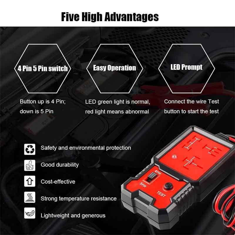 Universal Automotive Relay Tester 12v Electronic Auto Battery Tester Alternator Full System Diagnostic Tool