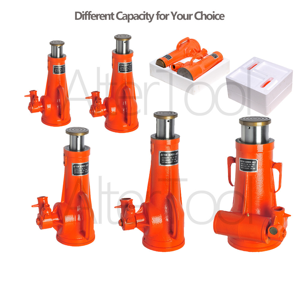 Factory Direct Supply Manual Mechanical Screw Jack 10 Ton Heavy Duty Industrial Spiral Screw Bottle Jack for Construction