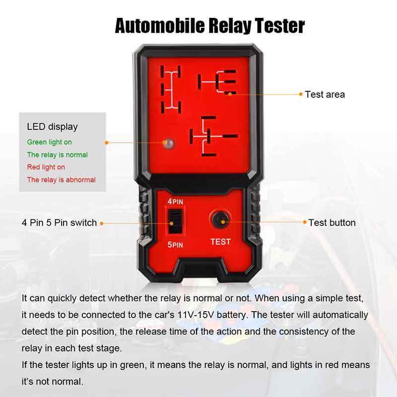 Universal Automotive Relay Tester 12v Electronic Auto Battery Tester Alternator Full System Diagnostic Tool