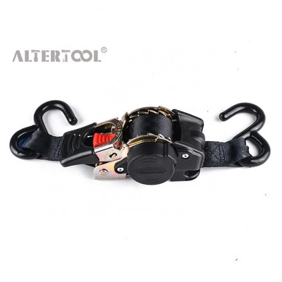 Motorcycle  Nylon Belt Ratchet Tie Down Auto Retractable Tie Down Ratchet motorcycle tie down strap of cable puller