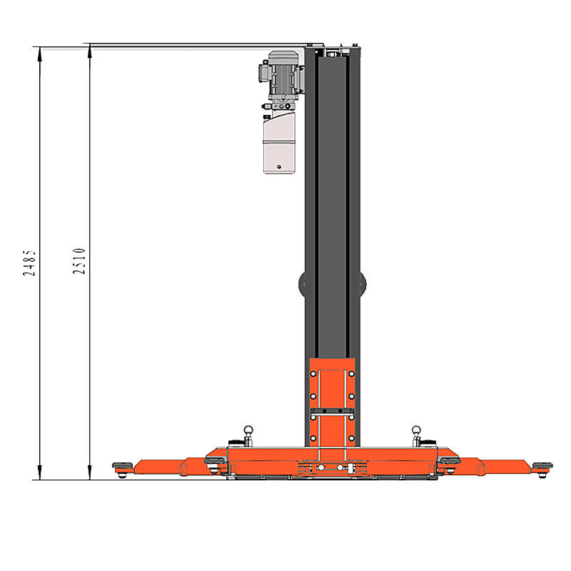 Heavy Duty Single Column Mobile Lift 12 Ton Portable Single Post Car Lift with Manual Safety Lock Release Factory Direct Supply