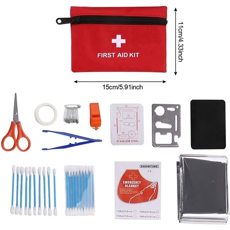 Universal 24 in 1 Multifunctional Roadside Aid Car Safety Kit Car Emergency Kit First Aid Safety Kit