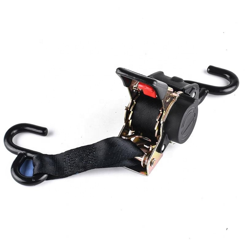 Motorcycle  Nylon Belt Ratchet Tie Down Auto Retractable Tie Down Ratchet motorcycle tie down strap of cable puller