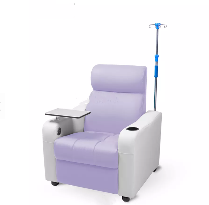 Customized hospital  therapy seating with IV pole Patient Transfusion Infusion Medical Reclining lounge sofa Chair for clinic