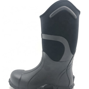 Men's Neoprene Rubber Waterproof Western Work Boots With Composite Toe