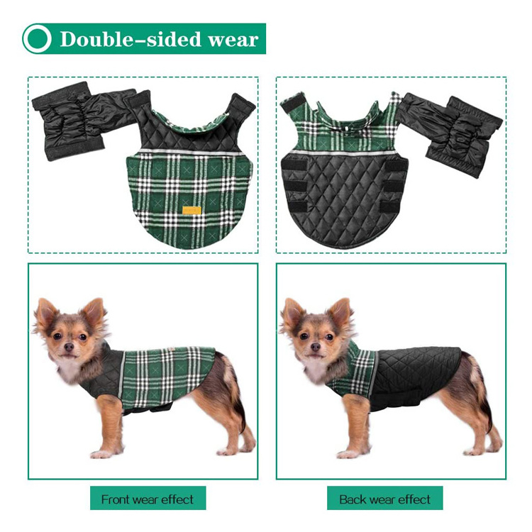 Reflective Dog Harness Vest Polo Windproof Pet Winter Coat Waterproof Dog Warm Jacket Clothing for Dogs