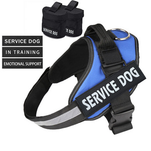 Detachable Customized Patches Service K9 Dog Harness with Loop for Pouches and Backpacks