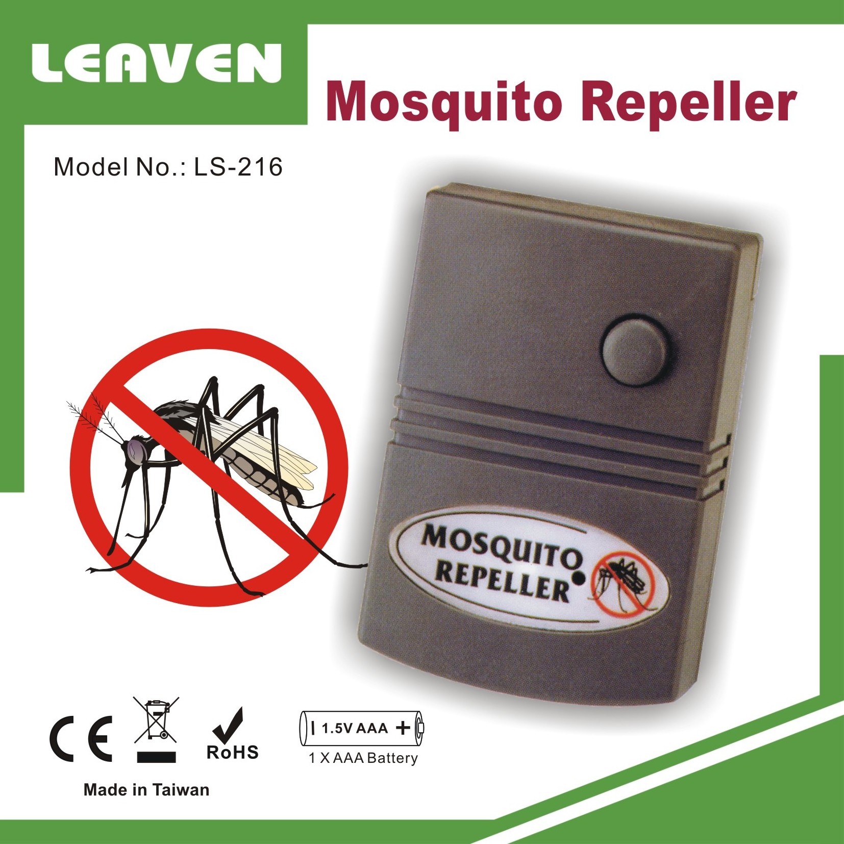 Taiwan Owned Factory Easy To Use LS-216 Safe Mosquito Repeller For Outdoor Activities For Wholesale