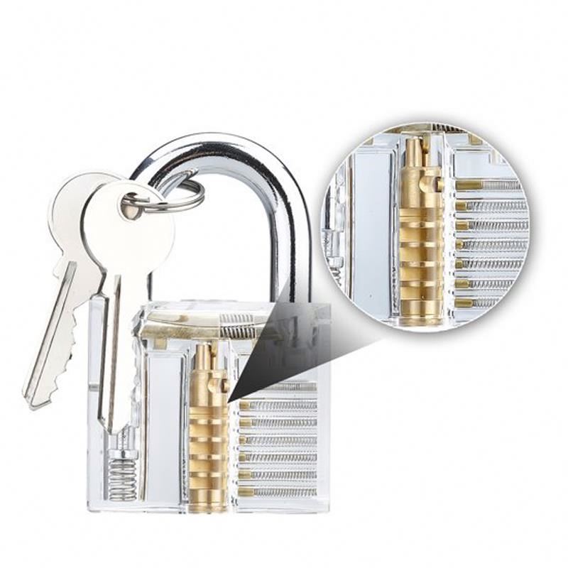 Wholesale  James Bond 007 Credit Card  lock pick set with Transparent Practice Padlock Lock Pick Set locksmith tool kit