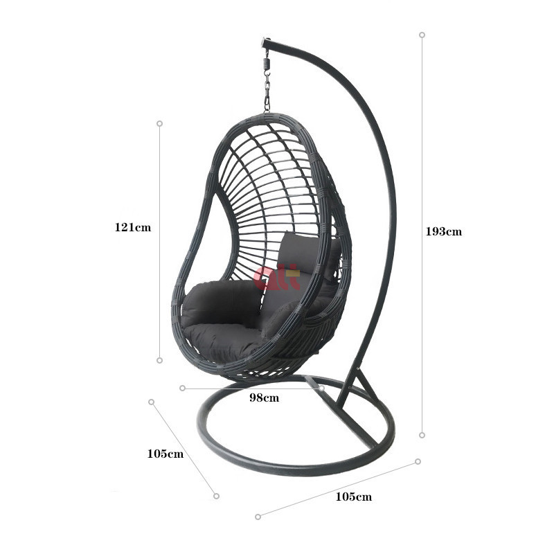 folding hanging rattan pod chair relaxing black garden egg chair hanging chair manufacturer