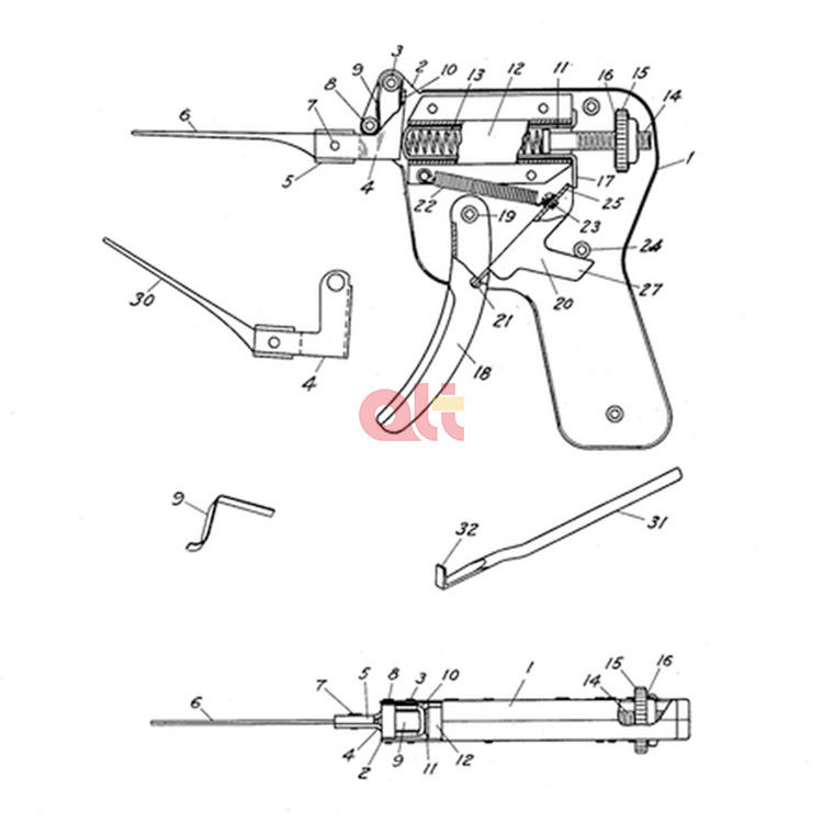 Locksmith Tools Lock Pick Set Door Lock Opener Lockpick Picking Tool Strong dino dimple manual cordless Lock Pick Gun