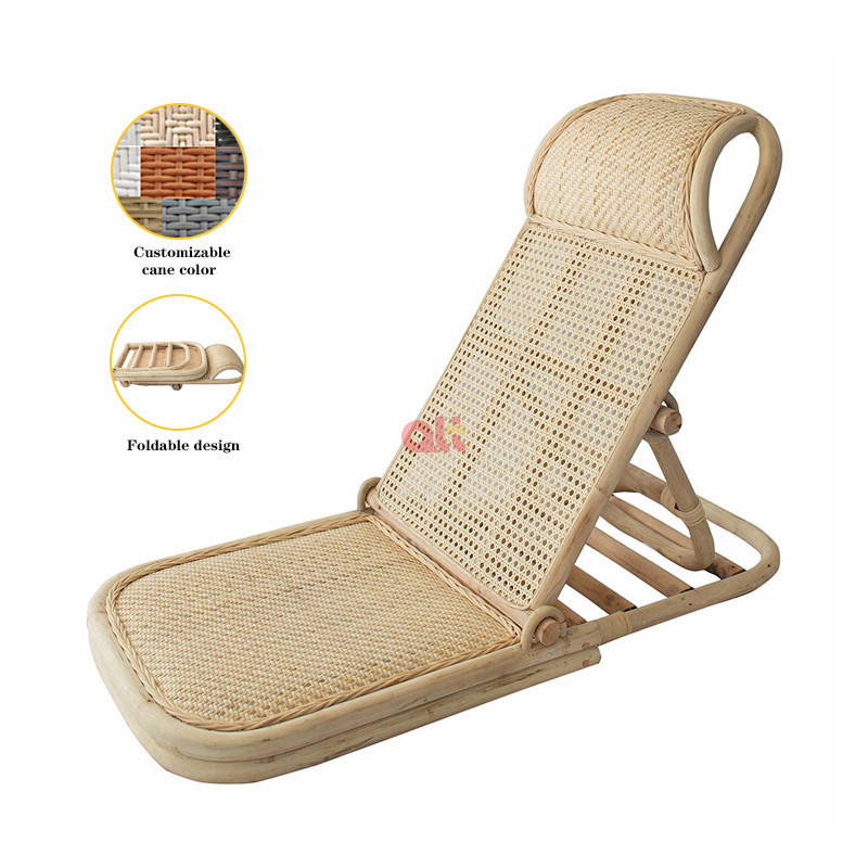 adjustable backrest seat recliner chairs sale wicker rattan lounge chair patio outdoor beach ground chair