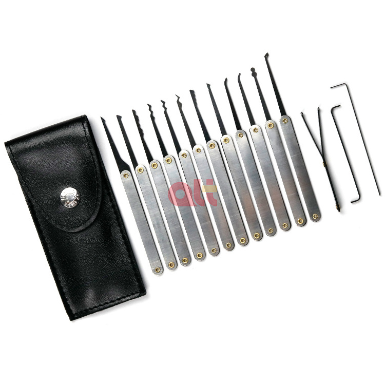 20 Piece Lock Pick Set with Transparent Training Padlock and Credit Card Lock Picking Tool Kit for Beginner or Pro Locksmiths