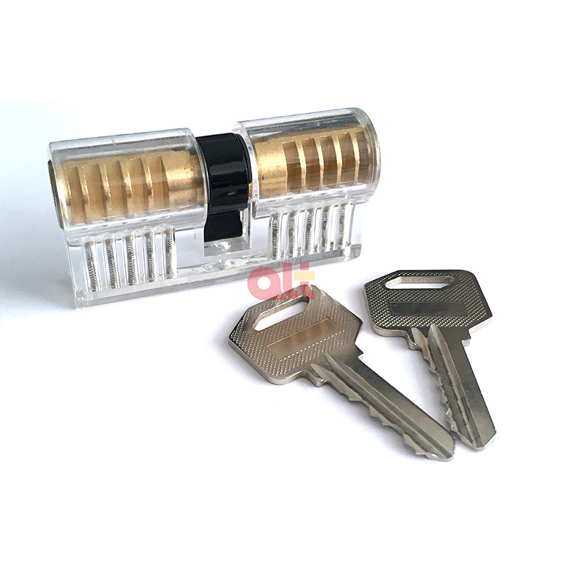 china wholesale 24 pcs plastic single pin lock picks with three training clear plastic padlock lock pick set  locksmith supplies