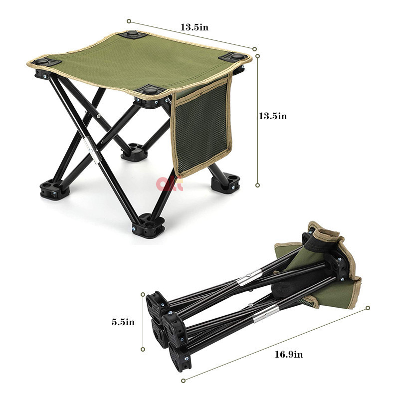 aluminum camping folding stool walking hunting hiking travel foldable stool chair with carry bag