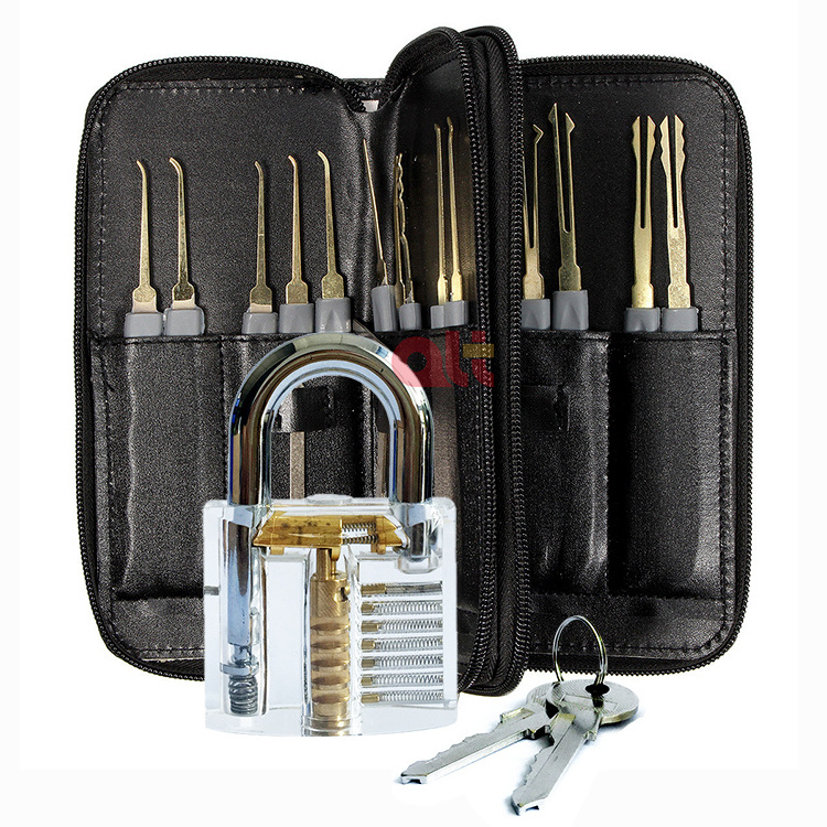 wholesale  scope turbo decoder dimple cylinder honest beginner unlocking lock pick set with practice padlocks lock pick