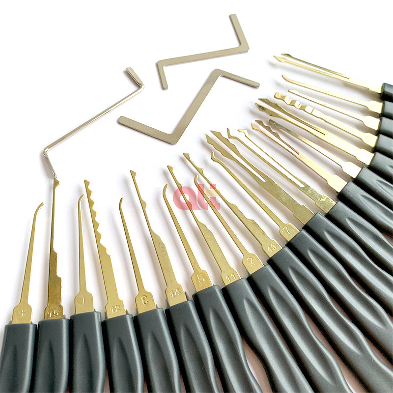 goso 24pcs stainless steel single hook unlocking door practice lock pick set locksmith tools