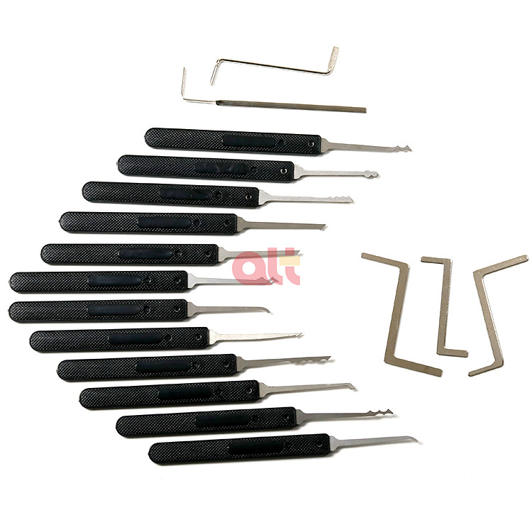 17pcs lockpicking tool set locksmith supplies 3 transparent lock lockpick set lock pick tools pro locksmith lock picking set