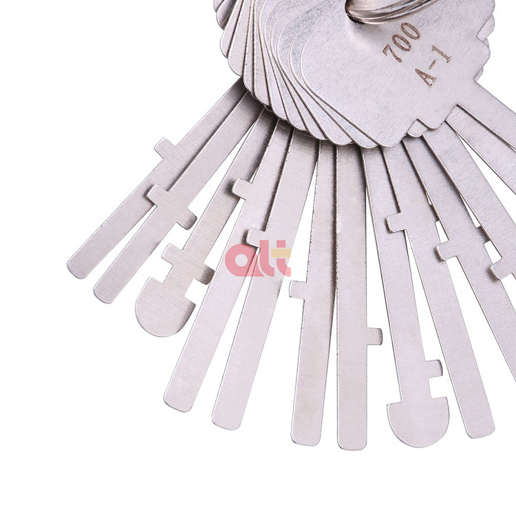 wholesale 40 pcs stainless Foldable portable Concealable jiggler keys Double Sided Car Lock Opener Lock Pick Set