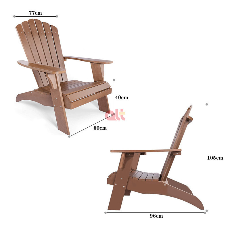 outdoor adirondack chair solid wood camping patio lawn pool beach foldable relax lounge chair