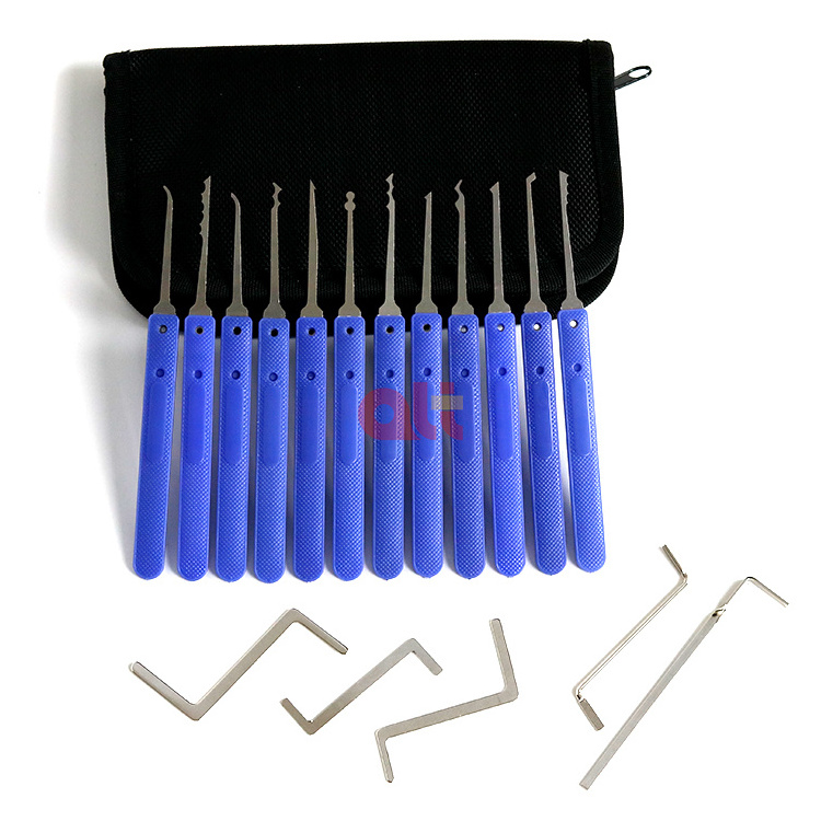 wholesale 12 Steel Fast Locksmith Lock Picking Set Locksmith Tools with 1 Practice Padlock Unlocking lock pick set