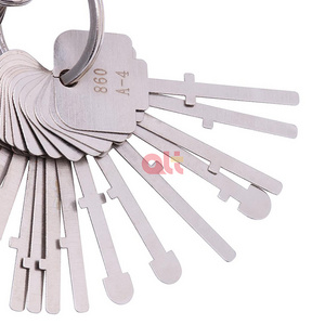 wholesale 40 pcs stainless Foldable portable Concealable jiggler keys Double Sided Car Lock Opener Lock Pick Set