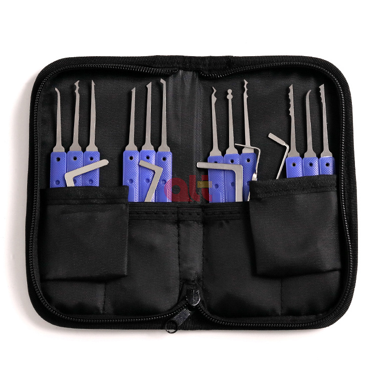 12 Steel Fast Locksmith picks supplies Lock Picking tools Set Locksmith Tools with 1 Practice Padlock Unlocking Lock Pick Set