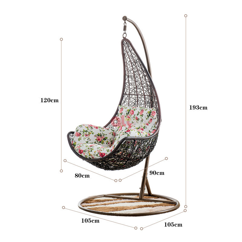 birdcage swing chair outdoor wicker patio hanging rocking chairs brown swinging egg chair with stand