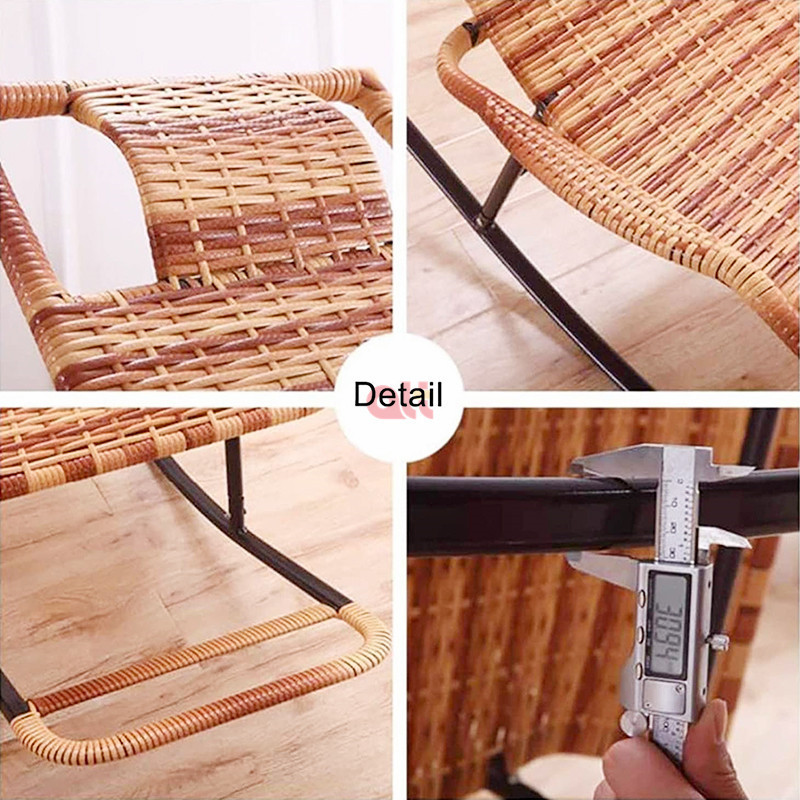 Lightweight lunch break bed rocking chair recliner porch balcony beach rattan wicker chair Teng rocking chair