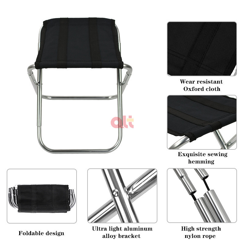 mini folding camping fishing chair stool outdoor furniture