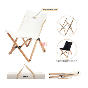 modern camping outdoor foldable solid wooden garden chairs nordic garden wood chair durable folding camping picnic wood chairs