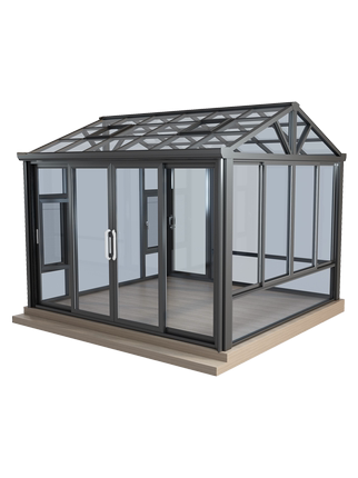 Low e Four Season Prefab Patio Veranda Sunrooms Aluminium Modern Glass Houses Room Solarium Free Standing Sunrooms