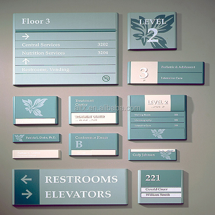 indoor building floor custom directional sign wayfinding floor sign