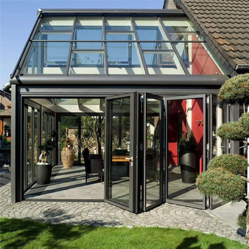 Low e Four Season Prefab Patio Veranda Sunrooms Aluminium Modern Glass Houses Room Solarium Free Standing Sunrooms