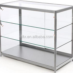 Aluminum alloy frame glass commercial retail display counters for jewelry