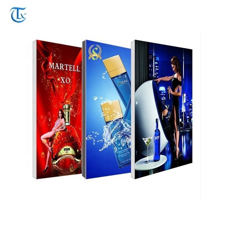 Ultra Thin 40mm 60mm 80mm Aluminum Light Box Extrusion SEG Fabric Display led light box aluminum Frame With Silver Anodized