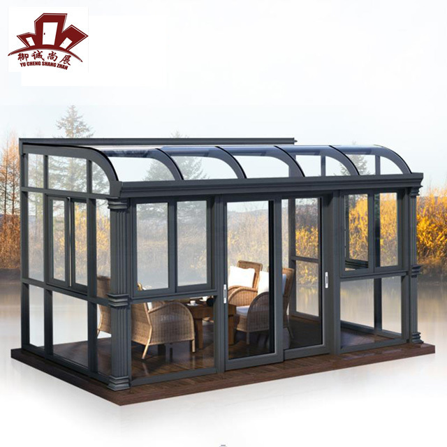 Low e Four Season Prefab Patio Veranda Sunrooms Aluminium Modern Glass Houses Room Solarium Free Standing Sunrooms