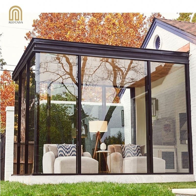 Alucasa Free Standing Prefabricated Aluminium Frame Sunshine Sun Roof Room Garden Sunroom For Casa Solarium