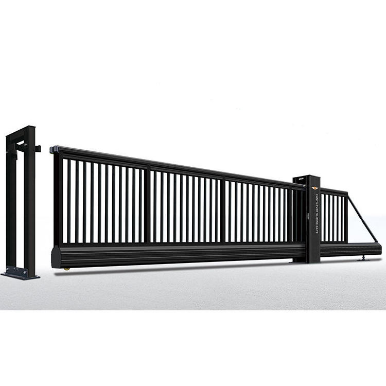 Alucasa Outdoor Metal Entrance Sliding Stainless Steel Big Main Gate Design for Homes Aluminum Latest Main Gate Design