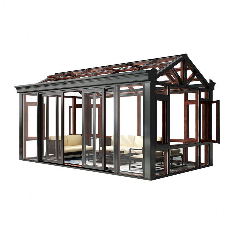 Alucasa Modern Prefabricated Custom Winter Garden Glass House Aluminum Hous Panel Sunroom Kit